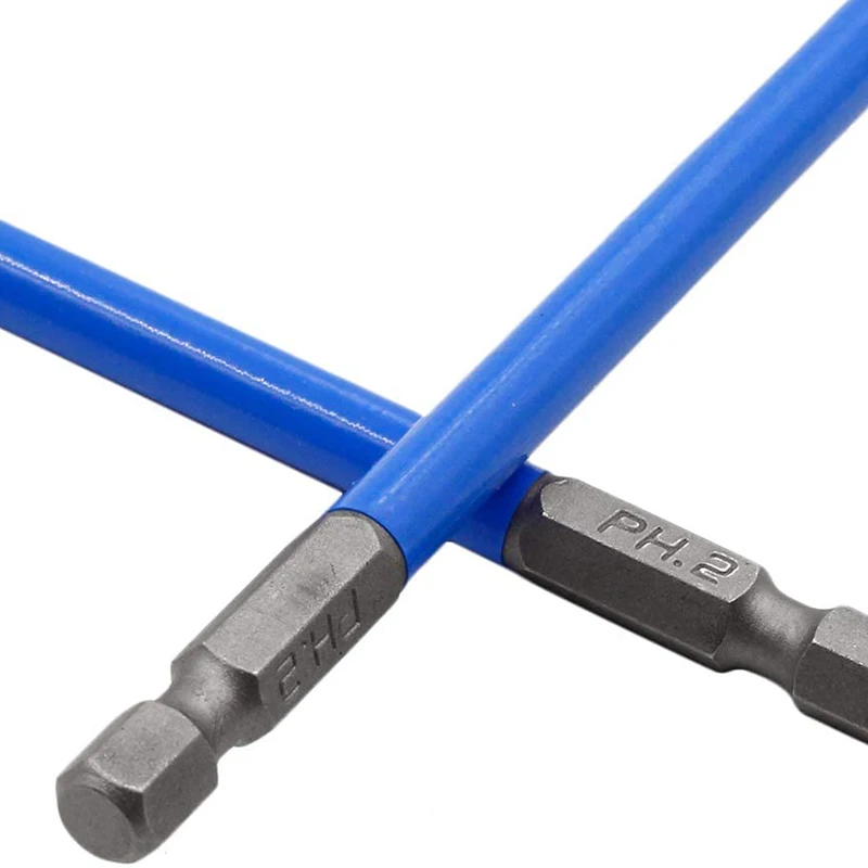 10pcs Screwdriver Bits Cross Headed PH2 Magnetic Anti-Slip Bits Power Tool