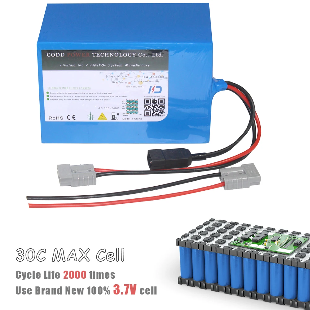 48V Battery 48V 20Ah 30Ah 40Ah 60Ah 100Ah 200Ah Electric Bicycle Lithium Battery 48V 500W 1000W 2000W 3000W 5000W Battery