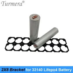 Turmera 2X8 33140 3.2V 15Ah Lifepo4 uchwyt wspornika baterii plastikowa średnica 33.4mm do akumulatora system magazynowania energii słonecznej