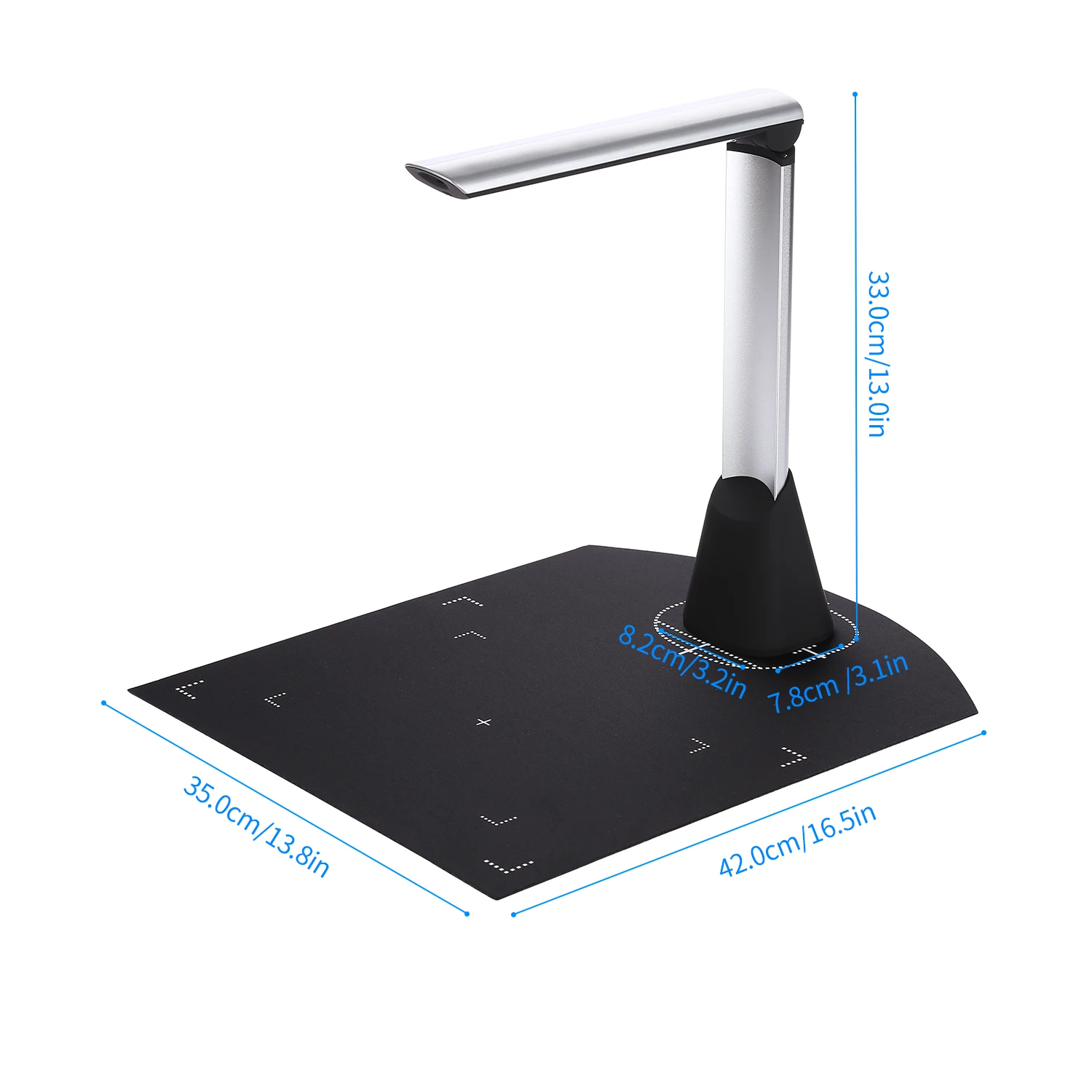 Aibecy BK34 Document Camera Scanner 5 Mega-Pixel HD A4 Capture Size LED Light Software for Online Distance Learning Education