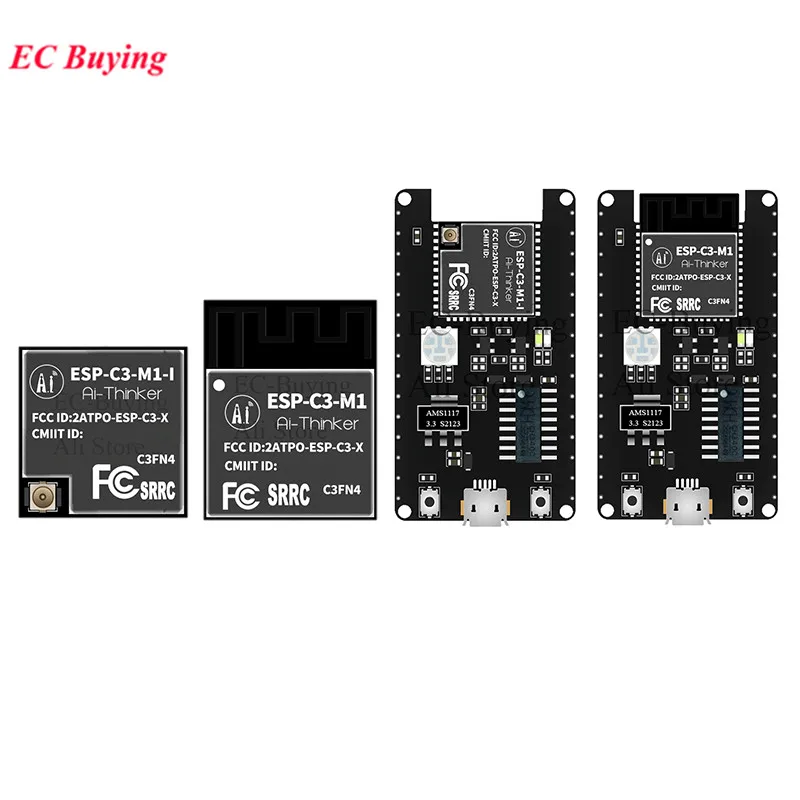 ESP32-C3 ESP-C3-M1 ESP-C3-M1-I ESP32 Module 2.4G WiFi+Bluetooth-compatible BLE 5.0 ESP C3 M1 I Kit Development Board 4MB