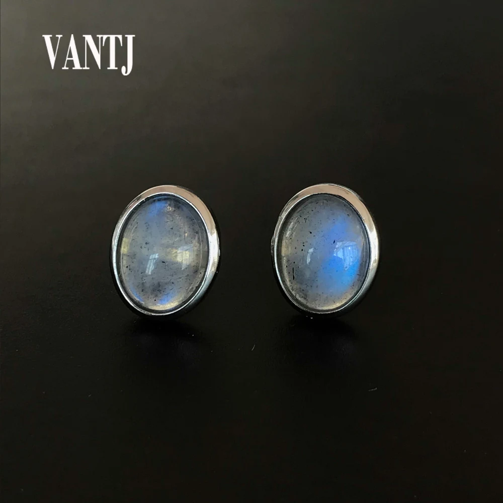 

Elegant Natural Labradorite Earring Sterling 925 Silver for Women Moonstone Quartz Anniversary Party Fine Jewelry Gift