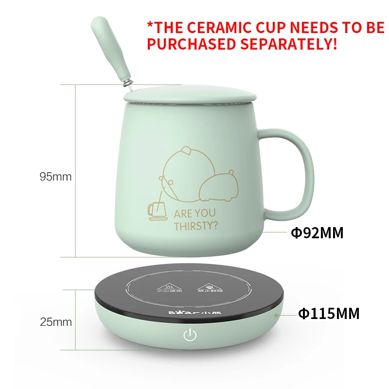 Base de copo de água de aquecimento doméstico, temperatura constante, 55 ℃, artefato de aquecimento de leite, calor automático, copo quente automático