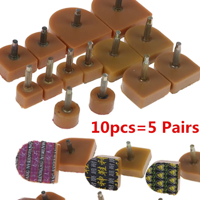 10 Pcs = 5Pairs Brown High Heel Shoes DIY Repairs Tips Pin Dowels Lifts Replacement High Qualiy