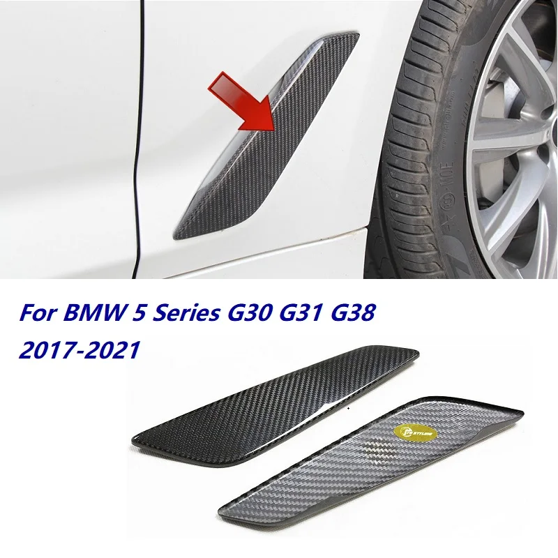 

Dry Carbon Fiber Car Side Air Vent Fender Cover Trim For BMW 5 Series G30 G31 M Sport Pre-LCI 2017-2019 Auto Decoration Body Kit