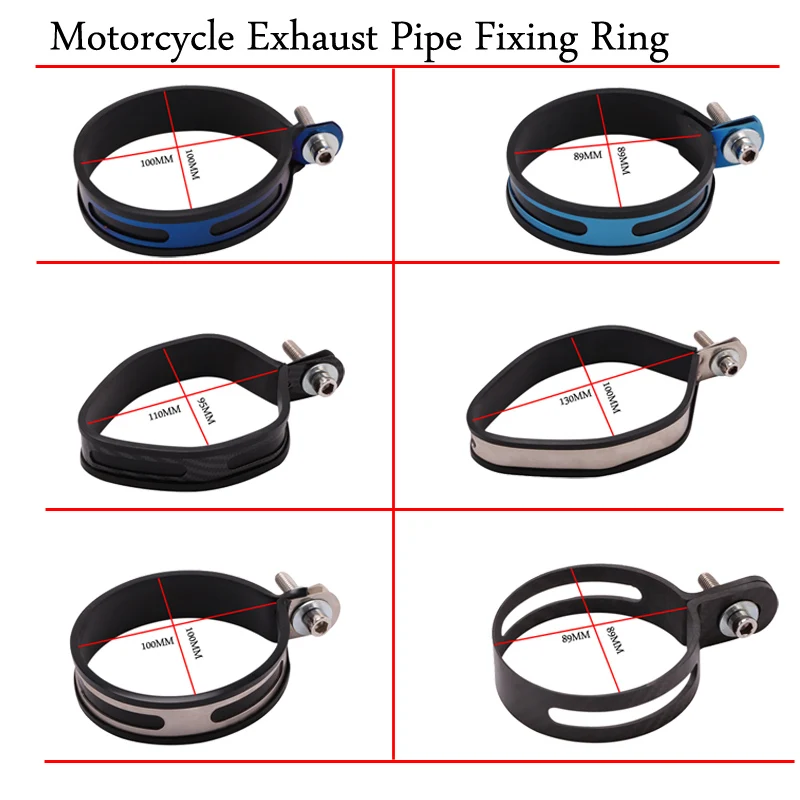 

Motorcycle 60.5Mm Exhaust Pipe 51Mm Muffler Universal Fixed Circle Carbon Fiber Bracket Clamp Fixed Ring Bracket