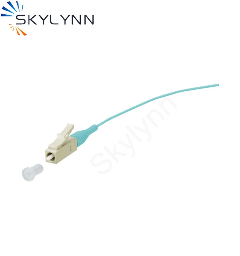 Baru Kedatangan Skylynn Pigtail 50 Buah Kualitas Tinggi LC OM3 Aqua 0.9Mm LSZH Jaket Panjang 1.5 Meter Kuncir