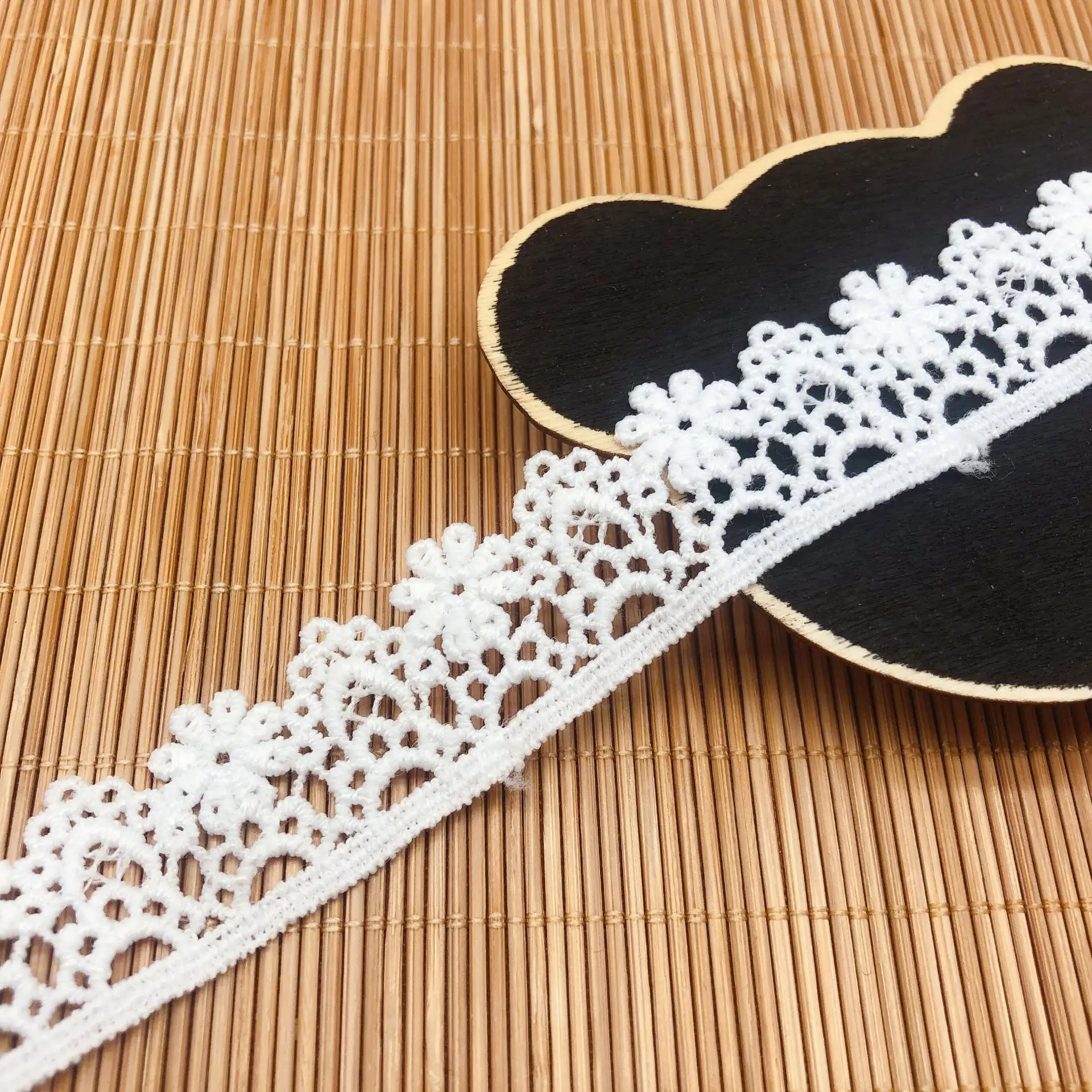 Cotton Fabric Lace Trim DIY Necklace Handmade Jewelry Hollow Embroidery Flower Shoulder Strap Belt Decoration Accessories Ribbon