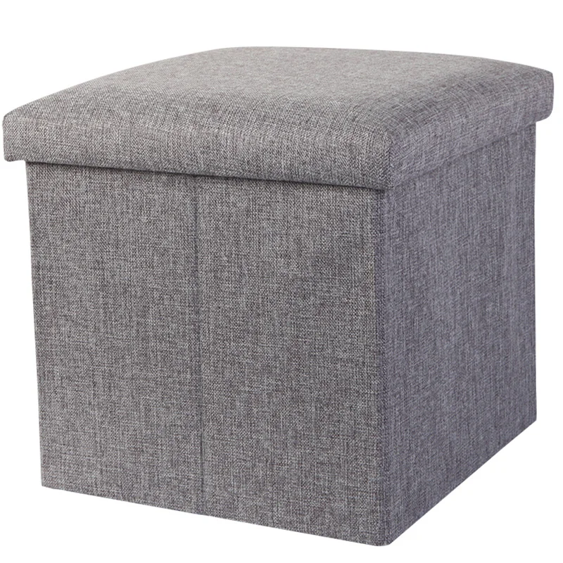 

Storage Stool Storage Stool Can Sit Sofa Stool Rectangular Folding Fabric Stool Household Finishing Box Shoe Stool