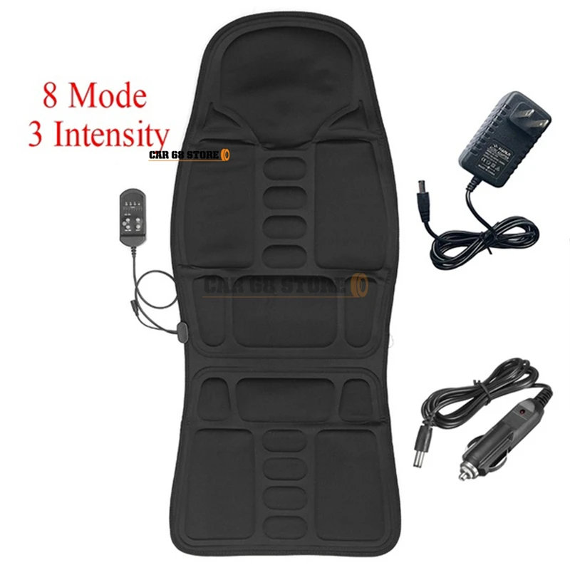 

1 Set Car Home Whole Body Cervical Massager Massage Seat Cover Built-in 5 Vibrating Motors For Car Home Or Office Use Durable