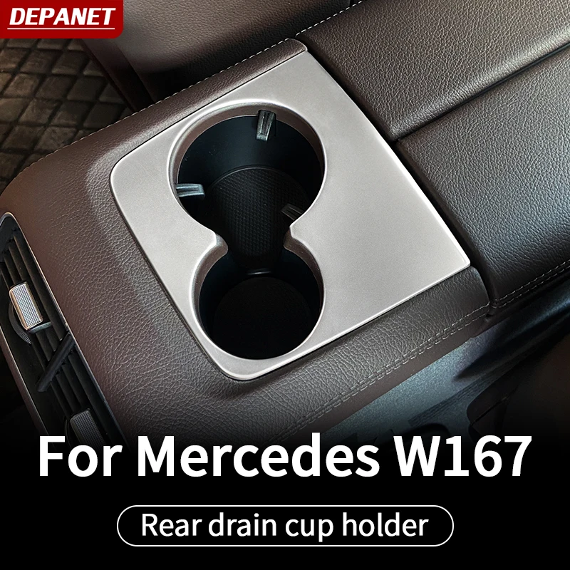 Rear drain cup holder for2020~2024 Mercedes gle w167 gls x167 450 350 550 2020 2021 accessory trim