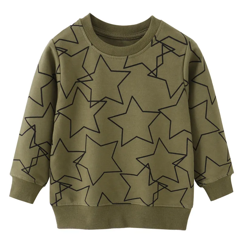 

Jumping Meters 2-7T Long Sleeve Stars Print Boys Girls Sweatshirts Autumn Spring Kids Clothes Hot Selling Shirts Tops