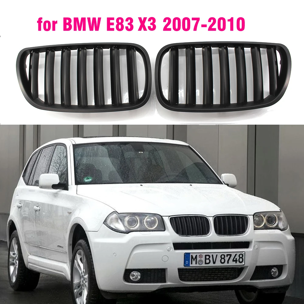 Front Matte Black Front Center Kidney Grille For BMW E83 LCI X3 2007-2010 Grill