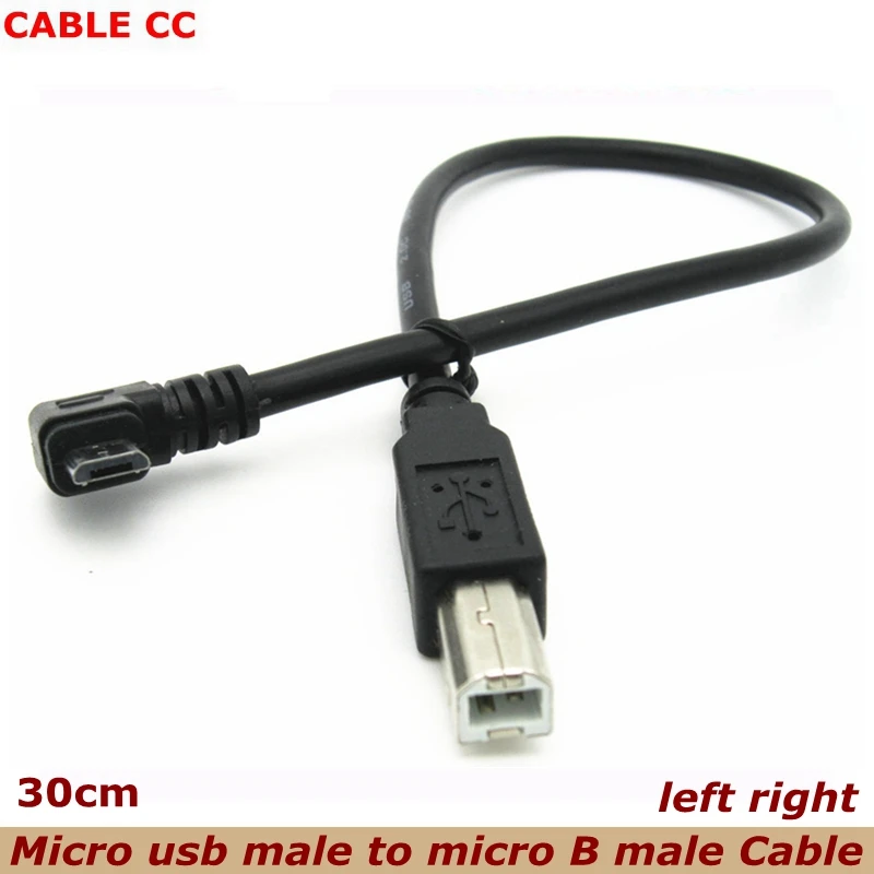 Micro USB male to USB B-type connector for USB 2.0 B micro male data cable for mobile phones, printers and hard drives