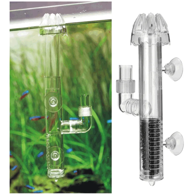 

HONGYI Acrylic Aquarium Surface For Fish Tank Protein Skimmer Oil Filter Water-Plant Pistil Floating Head Design Helix Shape