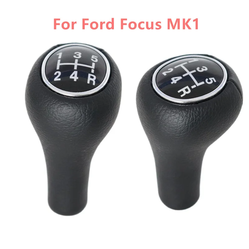 5 6 prędkość dla Ford Focus MK1 1998 1999 2000 2001 2002 2003 2004 2005 skóra instrukcja MT gałka zmiany biegów do samochodu Gearstick akcesoria