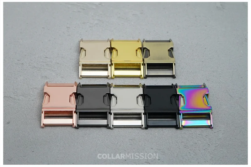 1pc Metal Colorful Side Release Curved Buckles Durable Plated Buckle 10mm, 15mm, 20mm, 25mm Dog Collar Paracord DIY Accessories