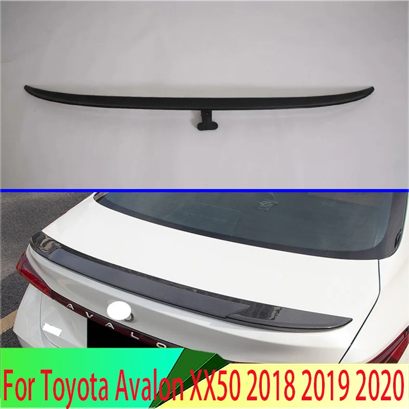 For Toyota Avalon XX50 2018-2022 2019 2020 Carbon Fiber Style Side Rear Window Spoiler Cover Trim Molding Garnish Bezel Styling