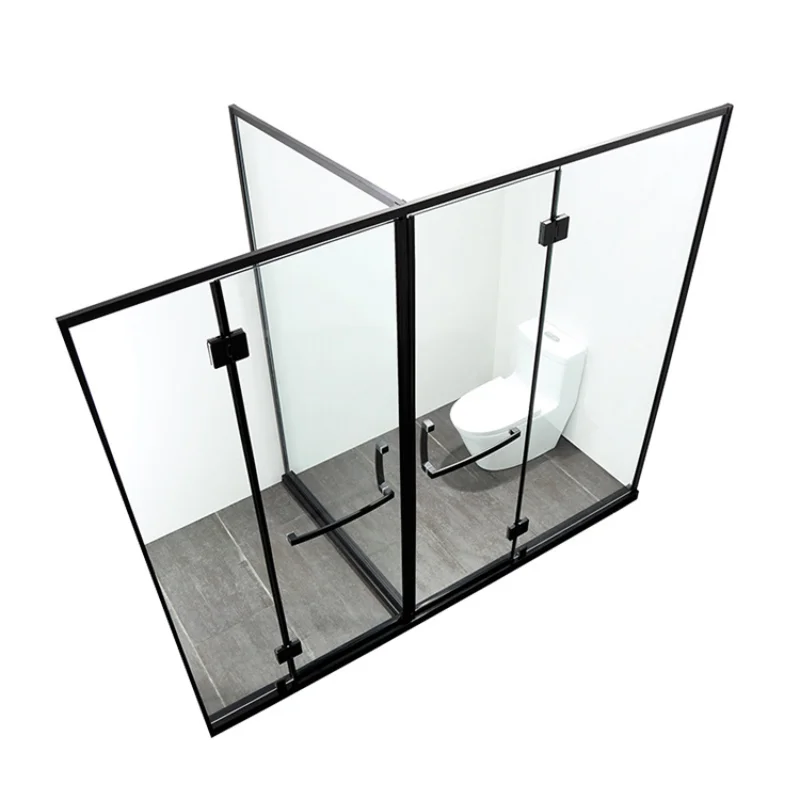 cabin bathroom base and surround black shower room luxury portable enclosed modular room tempered glass shower door