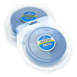 Commercio all'ingrosso 36yards supporto anteriore in pizzo nastro biadesivo blu per estensione dei capelli/parrucchino/nastro per parrucca in pizzo 1.27cm 1.9cm 2.54cm