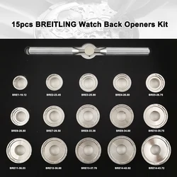 15PCS Watch Back Opener Dies Kit Wrench Type Professional Watch Repair Tools Watch Case Cover Opene Close Tools For Watchmakers