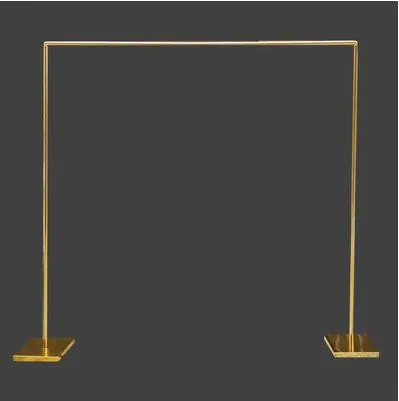 

Wedding props, stage background, background, iron art decoration, flower stand, customized golden wedding square arch shelf