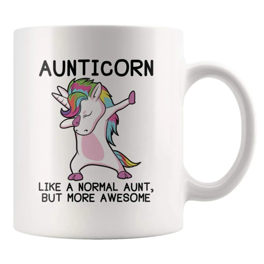 

Aunticorn Mug Unicorn Like A Normal Aunt But More Awesome Coffee Mugs Christmas Girl Gift Tea Milk Cup Mugs