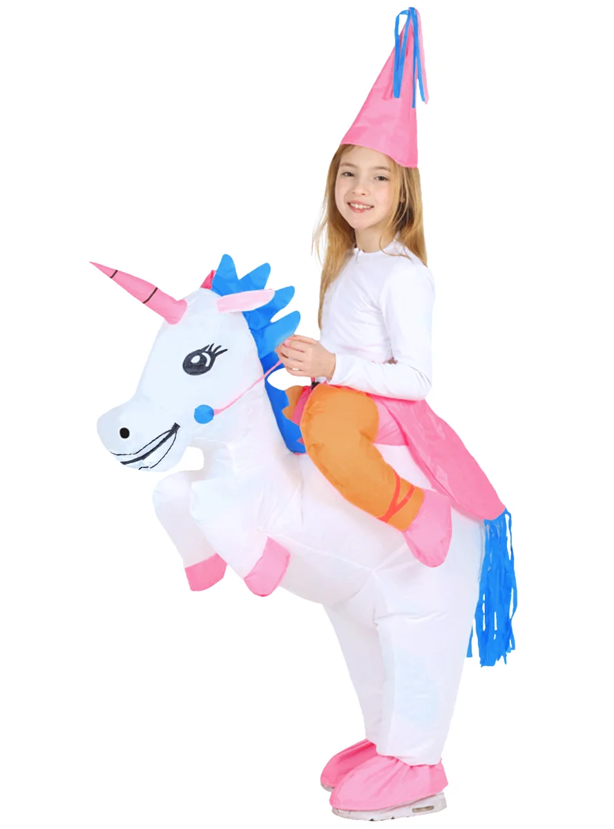 

unicorn pony halloween horse inflatable costume for women men adult kids cosplay onesies mascot miraculous holiday jumpsuit