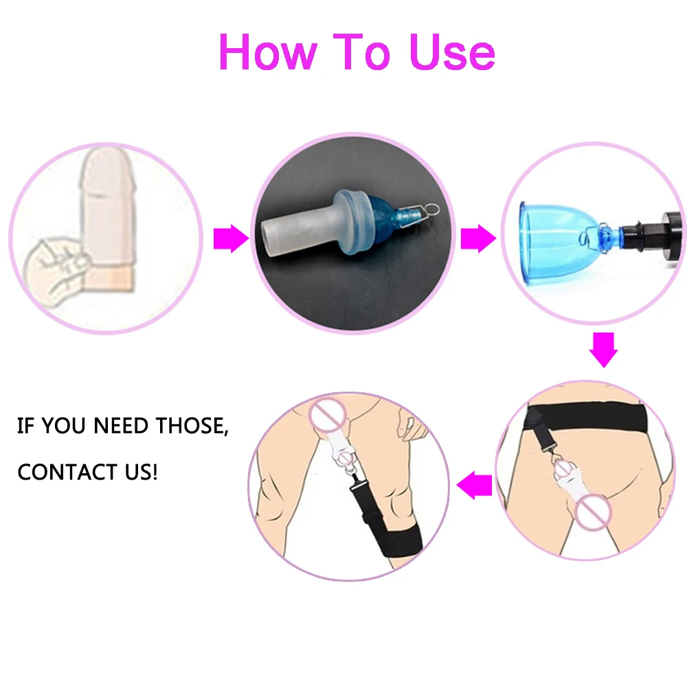 Silicone Glans Sleeve Penis Stretcher Extender Hanger Enlarger Pump Replacement