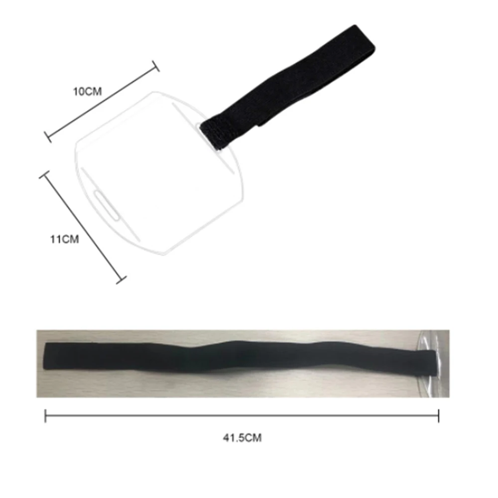 1Pcs Universal-ID Karte Halter Transparent Sichtbarkeit Arm Band Abzeichen Halter PVC Karte Hülse Büro Liefert