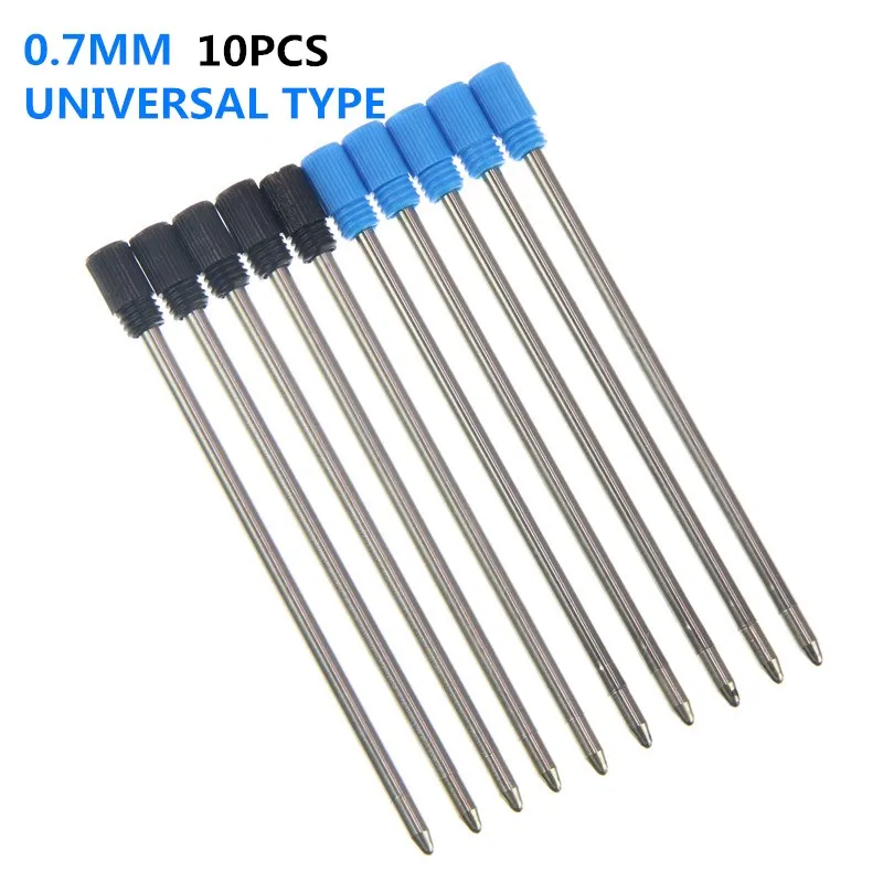 10 pcs/lot Metal pen refill for Crystal Diamond Ballpoint pen student pen rod cartridge core black blue color 7cm length