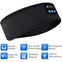 Women Wireless Music Eye Mask Bluetooth-compatible Sleeping Earphone Man Smart Sport Headband Headset with Mic Yoga Hair Bands