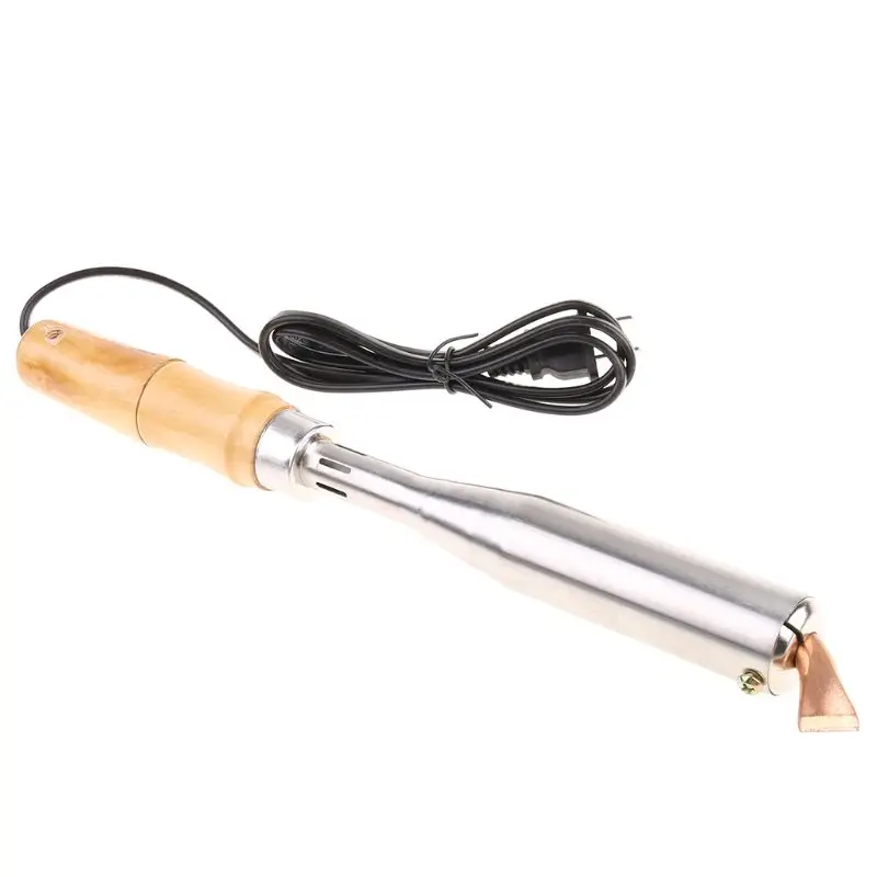 220V Wood Handle Electric Soldering Iron 75W 100W 150W 200W High Power Soldering Iron Chisel Tip 8.28