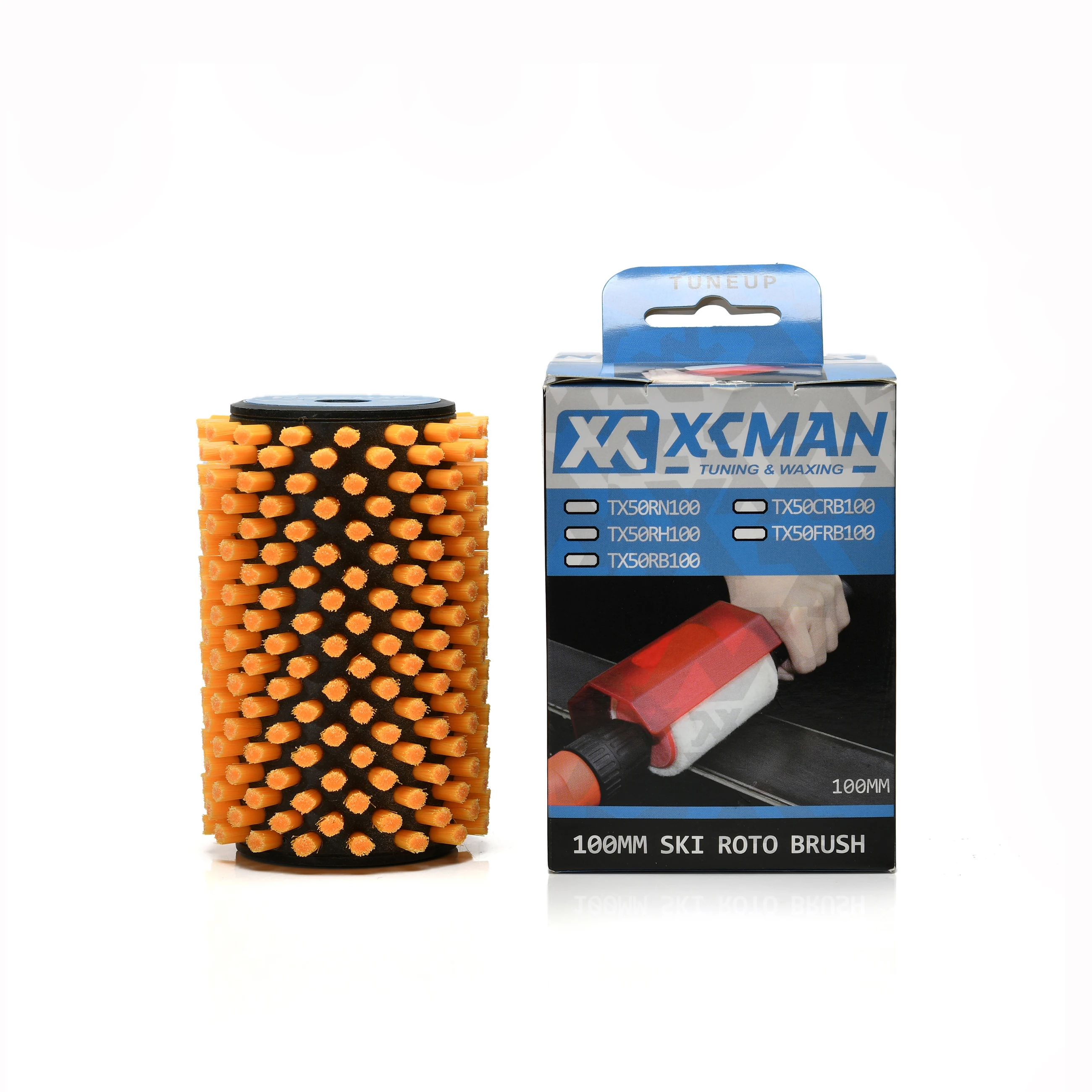 XCMAN Alpine Nordic XC Ski Nylon Horsehiar Brass Cork Roto Brush Compatible with 10mm hex shaft