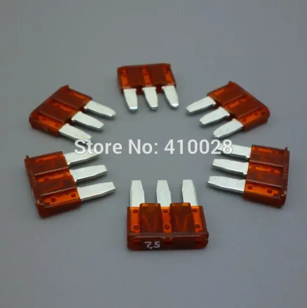 100PCS 14*15mm  3P mini auto blade fuse 7.5A for  mondeo for ford