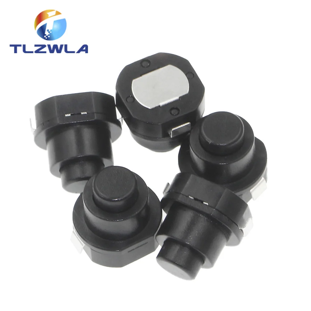 10PCS 1010X Small Circular Flashlight Switch Power Supply Button Switch KAN-10A Self-Locking Button Push Button Switch ON-OFF