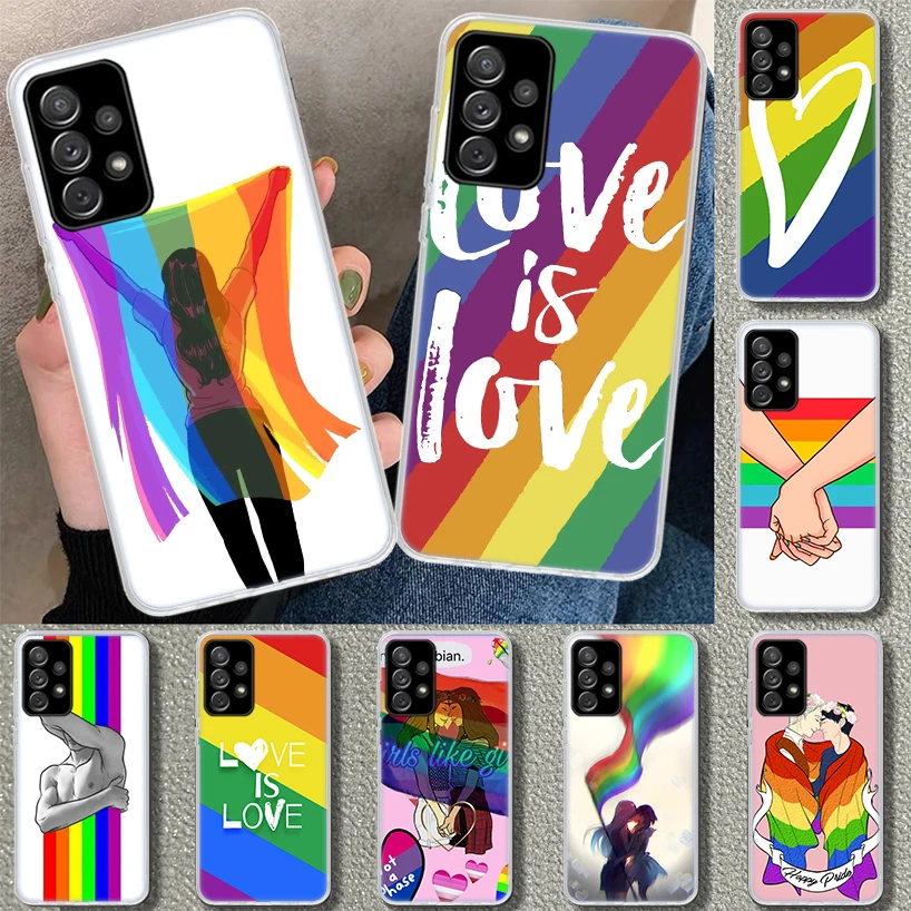 Gay Lesbian LGBT Rainbow Pride Phone Case for Samsung Galaxy A15 A25 A35 A55 A14 A24 A34 A54 A04S A13 A23 A33 A53 A03S A52 A12 A