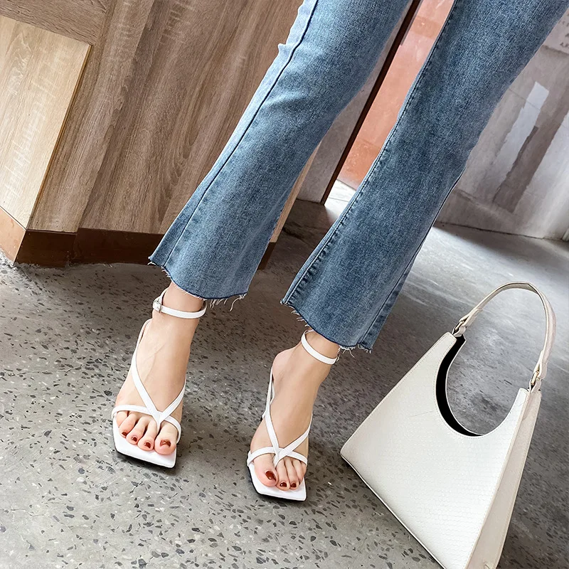 

2020 Europe And America New Style Simple Thin Heeled Women's High Heel Sandals