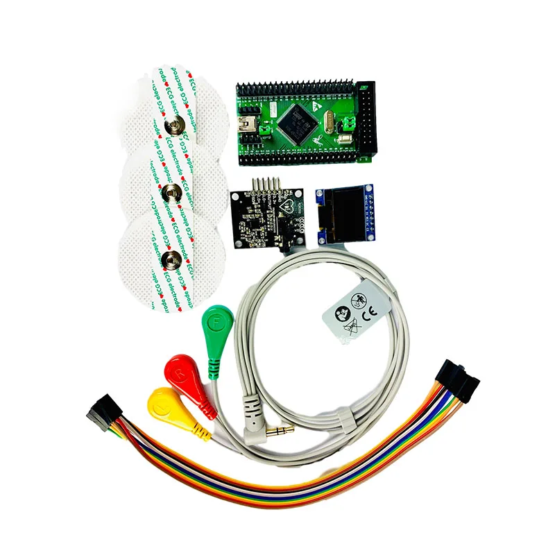 STM32-based AD8232 ECG комплект для сбора сердечного ритма с OLED-дисплеем, портативная и развиваемая система