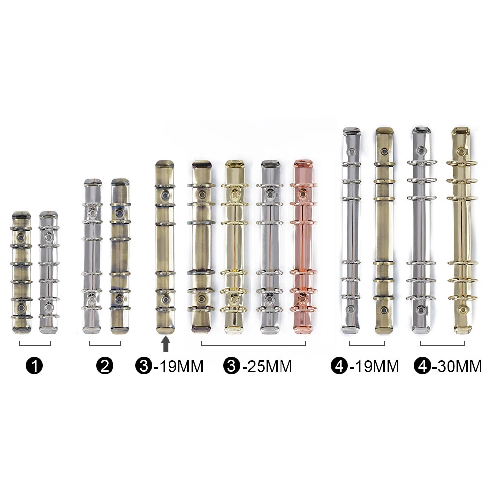 with Screw Diary Metal File Folder Clip Loose-leaf Ring Binding Hoops File Folder Refillable Spiral Rings Binder Clip