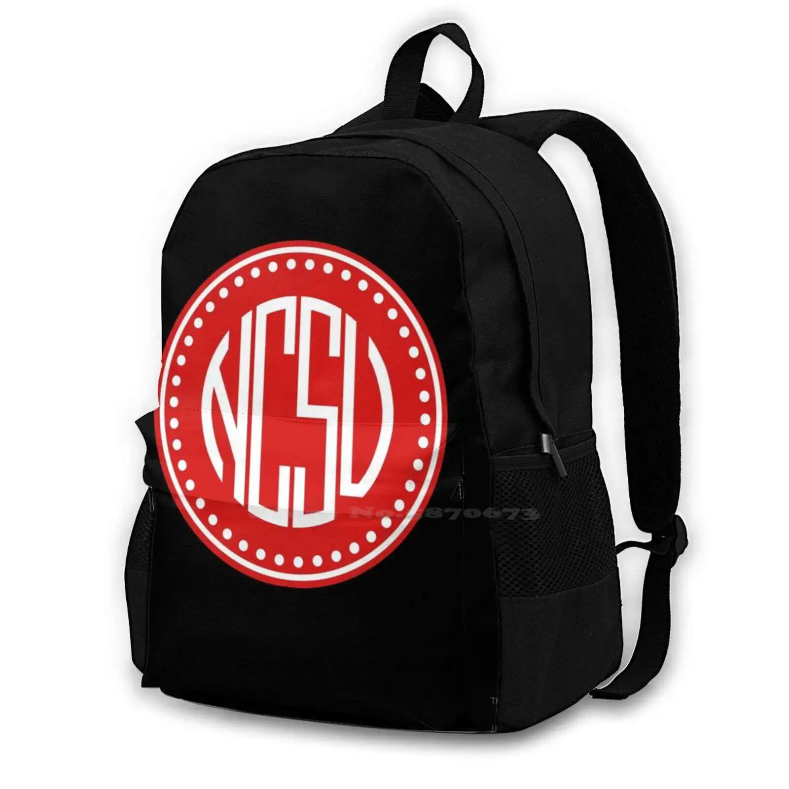 

Monogram Pattern Design Bagpack School Bags Monogram State Nc North Carolina Red White Go Pack Magnets Southern Fashion Unique