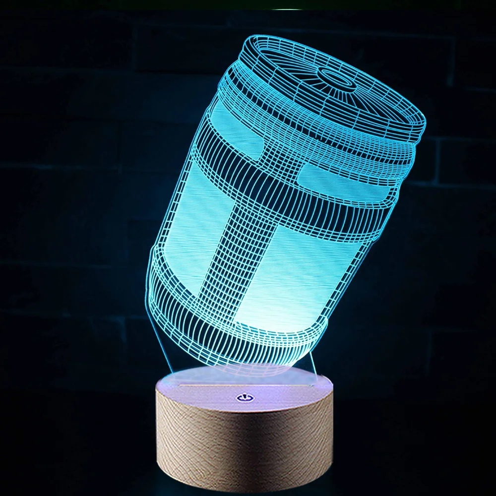 Lámpara de mesa para habitación de niños, 3D luces nocturnas, luz de juego, escritorio de dormitorio doble moderno para mesita de noche, lámparas Led para niña, para matrimonio