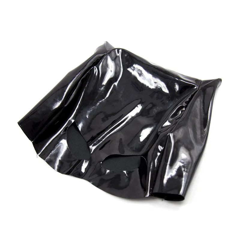 Sexy Masks Black Fetish Slave Latex patent leather BDSM Bondage Restraints Sex Toys for Cat Women Masks exotic accessories