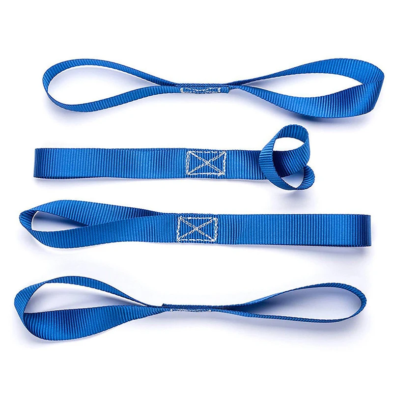 

1PC Blue 30.5x2.5cm Soft Loop Tie Down Straps Ratchet Towing Cargo ATV UTV Motorcycle 600LBS