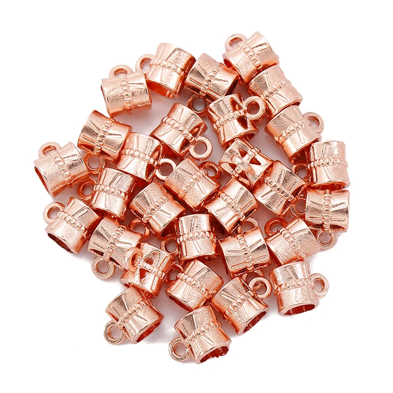 40 pcs 9 color Zinc Alloy Bead DIY European big hole metal connector Beads Fits Charm Bracelets Necklaces Pendants making