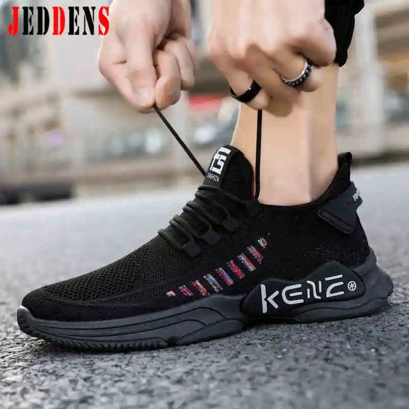 Кроссовки без шнурков мужские, защитная обувь с высокой подошвой, на липучке, брендовые теннисные туфли