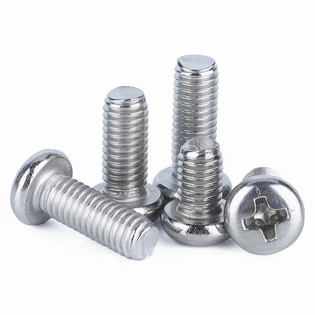 100 sztuk Pm2/3 M2 M3 Iso7045 Din7985 Gb818 niklowane okrągłe z wgłębieniem krzyżowym łeb stożkowy Pm śruby wkręty Phillips
