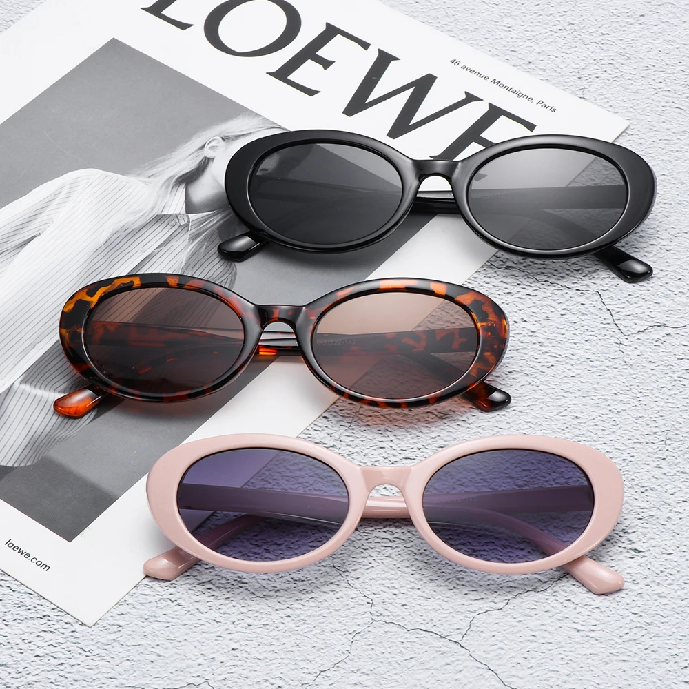 

Retro Small Frame Sun Glasses Oval Sunglasses Brand Designer Gothic Glasses for Women Men Streetwear Eyewear