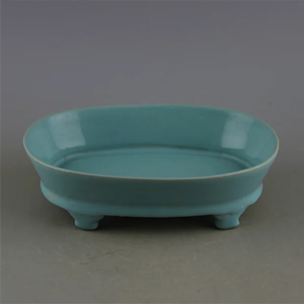 Chinese ancient porcelain  The Song Dynasty Ru  Azure glaze  Narcissus Basin