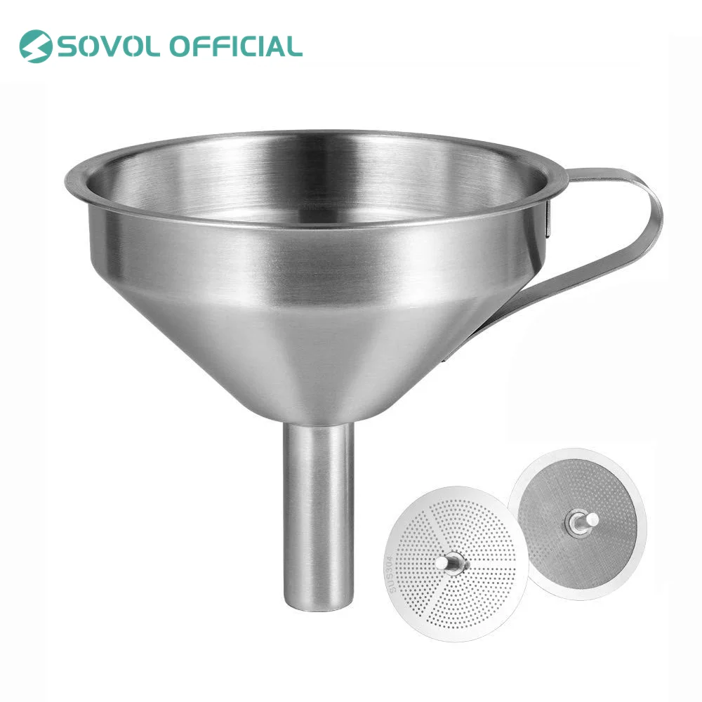

SOVOL 304 Stainless Steel Double-Strainer Kitchen Oil Liquid Funnel 3D Resin Filter Funnel Cup for SLA/DLP/LCD UV 3D Printing